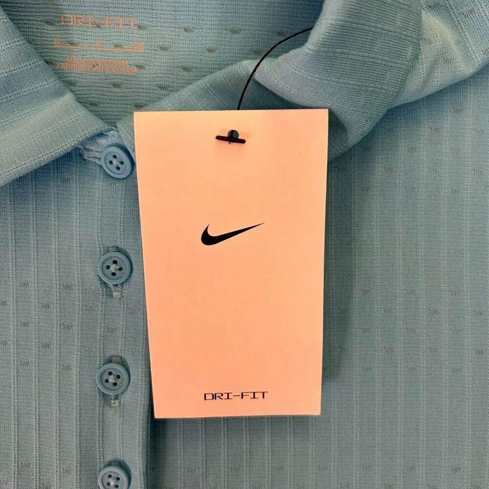 Nike Women’s Dri-Fit Light Blue Short Sleeves Golf Polo Shirt Top Size S NWT $68